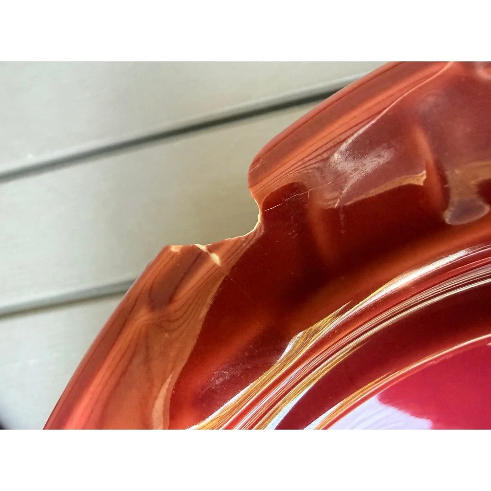 Longaberger Pottery Woven Traditions Cranberry Red Oval Lidded Casserole Dish